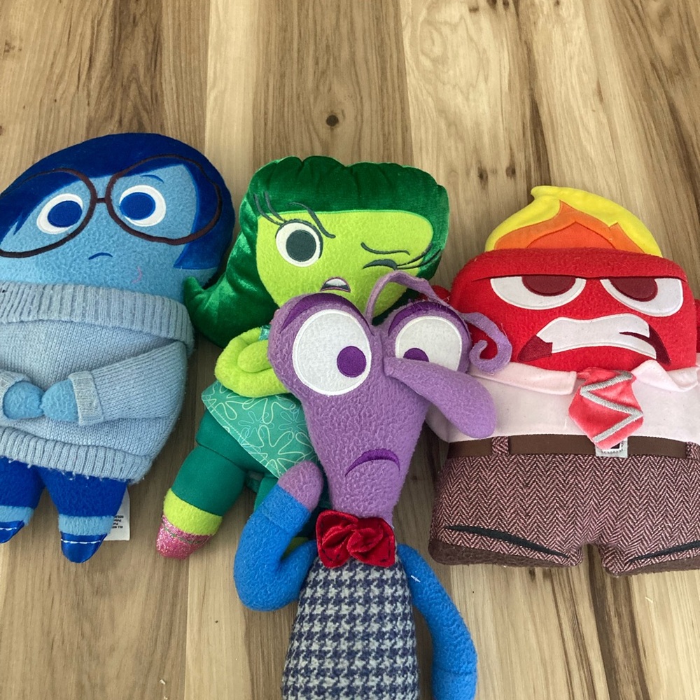 Disney Inside Out Plush Characters Lot Of 4. Anger Joy Sadness Fear